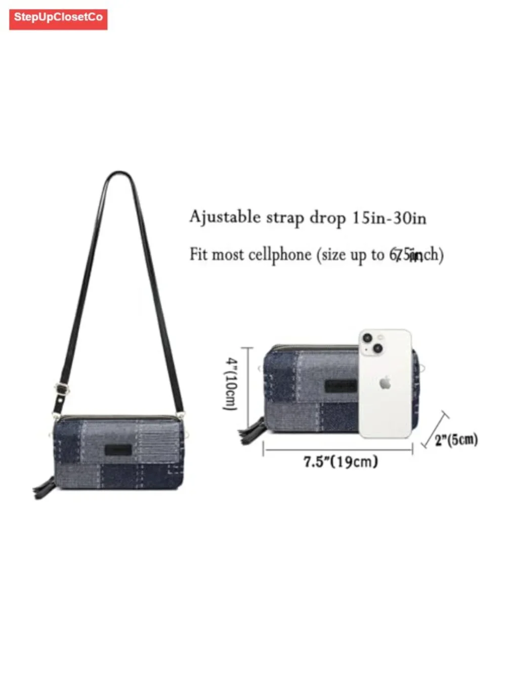 RFID Blocking Crossbody Wallet Wristlet with Phone Pocket Vegan Leather